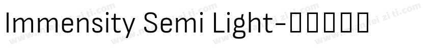 Immensity Semi Light字体转换